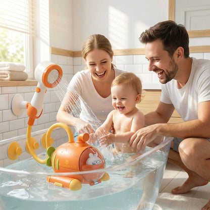 bébé dans bain Jouet De Bain Bébé avec papa maman